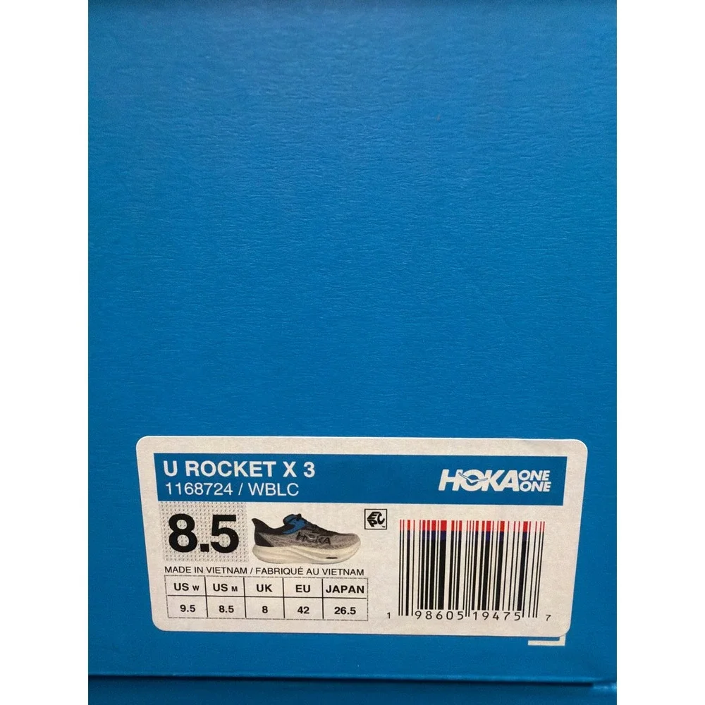 HOKA Rocket X 3 Running Shoes WBLC Size 8.5 Mens (9.5 Women's) NWB $250 MSRP